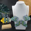 Halsband örhängen set hawaiian design akryl hals frangipani smycken fläkt form polynesia tonga samoa smycken