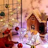 Decorações de Natal Decoração LED Fita Luzes de Fadas Enfeites de Árvore para Casa DIY Arcos Luz String Navidad Ano 2024 231123