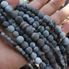 Beads Other 8mm Bijoux Diy Rock Gem Natural Stone Round Bead Necklace Earrings Spacer Men Bracelet Jewelry Findings Frost Geode DecorOther