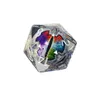 Novo jogo D20 Dice Resina Dragon Eye forrpg portátil brinquedos para adultos crianças cubos de plástico D4 D6 D8 D10 D12 D20