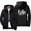 Chaquetas para hombres 2023 Nuevo 7XL Korn Rock Band Chaqueta Metal Música Top Moda Ropa al aire libre Divertida Sudadera con capucha a prueba de viento Grande YZ5T