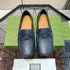 Lyxiga designerskor Ny brudklänning i äkta läder Skor des chaussures loafers herr Svart Röd Gul Formell skor med låda 38-46