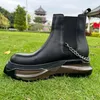 Bottes à chaîne à semelle en cristal pour hommes, bottes Chelsea de grande taille, Style de rue, bottes Jumbo 45