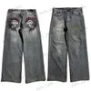Jeans pour hommes Y2K Jeans Hip Hop crâne brodé Vintage Baggy Jeans Denim pantalon hommes femmes nouveau Harajuku gothique large pantalon Streetwear T231123