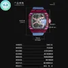Richa Luksusowa kolorowa mechanika na rękę na rękę zegarki węglowe Watch Watch Watch Red Watch RM67 RM67 W pełni automatyczna mechaniczna lufa wina pusta