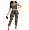 Sommaren Nya kvinnors sexiga elastiska midjeband Jumpsuit Rompers Sport Suspender Pants Sling Legging Trousers