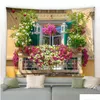 Tapisseries Tapisseries Tapisserie De Fleurs Printemps Clôture Paysage Toile De Fond Tissu Tenture Murale Affiche De Jardin Extérieur Décor À La Maison Esthétique D Dhjse