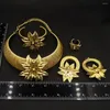 Halskette Ohrringe Set Frauen Schmuck Neueste Vergoldete Brasilianische Stil Handgemachte Luxus Halsketten Hochzeit Party Urlaub Geschenke Zart