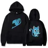 Sweats à capuche pour hommes Sweatshirts Japon Hot Anime Fairy Tail Hommes Femmes Sweat-shirt à manches longues Manga Black Couple surdimensionné Casual Vêtements à capuche 4m3d Y8wd