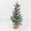 Christmas Decorations Simulation Of Genuine And Fake Plants Tree Falling Snow Flocking Desktop Decoration PE Bonsai