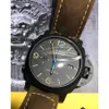 Reloj de lujo de diseñador Relojes de pulsera Movimiento suizo automático para hombres Tamaño 44 mm Correa de cuero Modelo Pam00580 Impermeable para hombre w