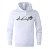 Sweats à capuche pour hommes Sweatshirts Personnalisé Musique Symbole Coeur Motif Impression Mode Casual Manches Longues À Capuche Lâche Plus Pull Rue Sweat 88Z5