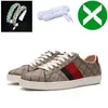 GGLIES Buty Casual Bee Ace Sneakers Low Women S Buts Sports Trainers Designer Tiger Hafted Black White Green Stripes Męs