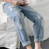 Jeans masculinos 2023 HAREM HOMENS HOMENS LOLHOS Mens Retro High Street de tamanho grande calça jeans casual