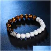 Tête de Bouddha perlée Nature Pierre Perles Brins Bracelet Agate Lava Bracelet Femmes Hommes Bracelets Will et Sandy Mode Bijoux Cadeau Dhvew