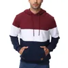 Felpe con cappuccio da uomo Felpe da uomo Autunno manica lunga plaid jacquard pullover con coulisse tasche Kanga casual con cappuccio streetwear abbigliamento 231201