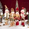 Christmas Decorations Arrived Bendable Arms Legs Christmas Elf Home Decor Figurine Doll Hanging Festival Decoration Gold Red Christmas Elves Gifts 231122