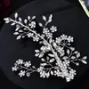 Cristales de lujo Boda Tocados nupciales Diadema Plata Diamantes de imitación brillantes Sombreros para mujeres Ocasión formal Accesorios para el cabello para fiesta Joyería para damas CL2969