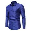 Men's Dress Shirts Shirt Button Down Lapel Male Polka Dots Printing Slight Stretch Tees Vacation Daily Comfy Fashion