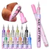 Lakier do paznokci 101216pcs gwóźdź Rysunek Graffiti Gel PET PIĘKOWANY WODY WODY WODY MALAROWA MALIZACJA MAKER PENTAM PIĄTA PIĄTUJĄCE MANICURE Narzędzia 231123