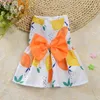 Dog Apparel Floral Dress Bow Princess Skirt Spring Summer Section Wedding es Cute Sweet Thin Small Fresh Snap Style 230422