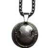 Pendanthalsband Vintage Ancient Coin Silver Plated Man / Women Jewelry P0014