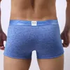 Unterhosen Herren-Boxershorts mit mittlerer Taille, einfarbig, sexy Jugend-Shorts, Polyester, U-konvexer Jockstrap, bequeme, atmungsaktive Unterwäsche