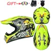 Casquettes de cyclisme Masques de sécurité Casque de motocross Casco Vélo Descente Capacete ATV Cross Enfant Moto Dot Abs 1KG Unisexe 231122