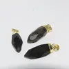 Pendant Necklaces Fashion Jewelry Natural Labradorite Femme 2023 Face Flash Gem Stone Point 5pc Gold Plating Cap