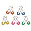 Hoop Earrings Enamel Colorful Women Jewelry Rose Gold Color Multi Piercing Safety Pin Earring For