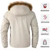 Herren-Mischungen, mit Fleece gefütterte, verdickte Jacke, lässiger Outdoor-Parka, Herbst und Winter, warm, winddicht, wasserdicht, 231123