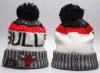 Bulls Bons de basket-ball nord-américain Patch côté hiver laine de laine de laine Sport en tricot Caps de crâne A2