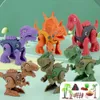 Nowe hot dinozaurowe zabawki DIY Pobierz model dino Tyrannosaurus Rex Mechanical Triceratops Boys Prezenty dla dzieci