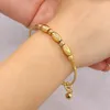 2st Baby Bangle Armband Barn pärlor smycken riktig 18k guldfärg härlig söt barn gåva