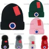 Designer beanie knitted bonnet woolen winter hats for men head warm soft thicken faux fur pom skull cap fashion solid color cappello female ribben cuffed brim ga030