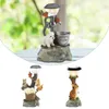 Trädgårdsdekorationer harts Solar Light Cat Dog Rabbit Garden Statues Ornament Miniature Pet Figurer Holiday Presents Home Decor for Courtyard Lawn 231122