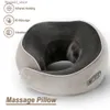 Massera nackkudde U Form Massage Pillow Electric Neck Massager Infraröd uppvärmningsvibrationsmassage för nackben Arms Relax Smärtlindring Q231123