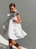 Robes de fille mignon été blanc luxe robe de vacances une pièce mariage espagnol enfants enfant fête Costume bébé filles vêtements pour la fête