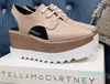 Women Sandals Stella Mccartney Fashion Platform Lady Wedge Apricot Color