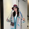 Women's trench coat long windbreaker buckle plaid coat letter pattern better quality Khaki coat fashion trench coat designer coat