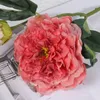 Decorative Flowers 2Pc Simulation Peony Flower Roasted Edge Retro Artificial With Bud Home Decoration Wedding Event Layout Fake
