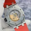 AP Swiss Luksus Watch Royal Oak Offshore Series 26470st Classic Generation Wampir Black Plate Red Igle 42 mm Automatyczna mechaniczna męska zegarek dla 15