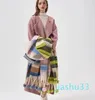 Scarf Korean Winter Simple Thickening Checked Striped Hanging A Serving Scarf Tassel Women's Plush Collar Shawl