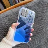 Gradient Color Clear Shockproof Case Transparent TPU PC Cover for iPhone 15 14 13 12 11 Pro Max Plus Samsung S24 S23 Plus Ultra Armor Protective Cover