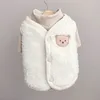 Vêtements pour chiens Manteau Chiot Polaire Vêtements d'hiver Chiens Sweat à capuche pour animaux de compagnie Pull chaud Vestes avec trou de laisse Doggie Soft Pyjamas Chat 231123