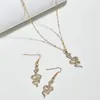 Necklace Earrings Set Trendy Snake Pendant Golden High Quality Shiny Accessories Collares Colgantes Pendientes