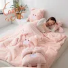 Blankets Pillow quilt dualpurpose office nap small pillow car blanket twoinone with winter folding thickening 231123