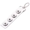 Keychains hoogwaardige lederen snap -knoop sieraden voor doe -het -zelf maken fit 18 mm snaps charmes auto sleutel ringen geschenken