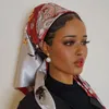Halsdukar 90 90 cm silkes halsduk halsftop headwraps för kvinna mode fyra säsonger hårtillbehör hijab foulard iuxe bandana femme headscarf