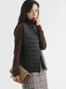 Gilet da donna invernale ultraleggero canotta giacca corta gilet portatile caldo senza maniche ultra sottile 231122